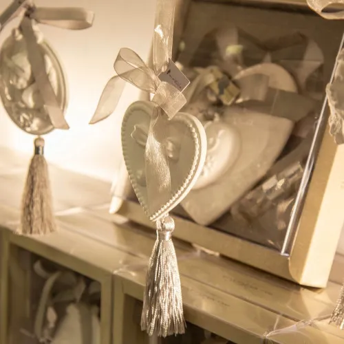 GESSO PERFUMADO P CORACAO COM LACO - ALECRIM E LIMAO SICILIA